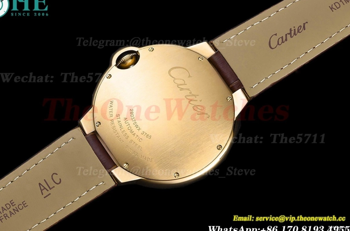 42mm GDF De Dial Cartier White LE MY8215 YG Ballon Bleu 1226